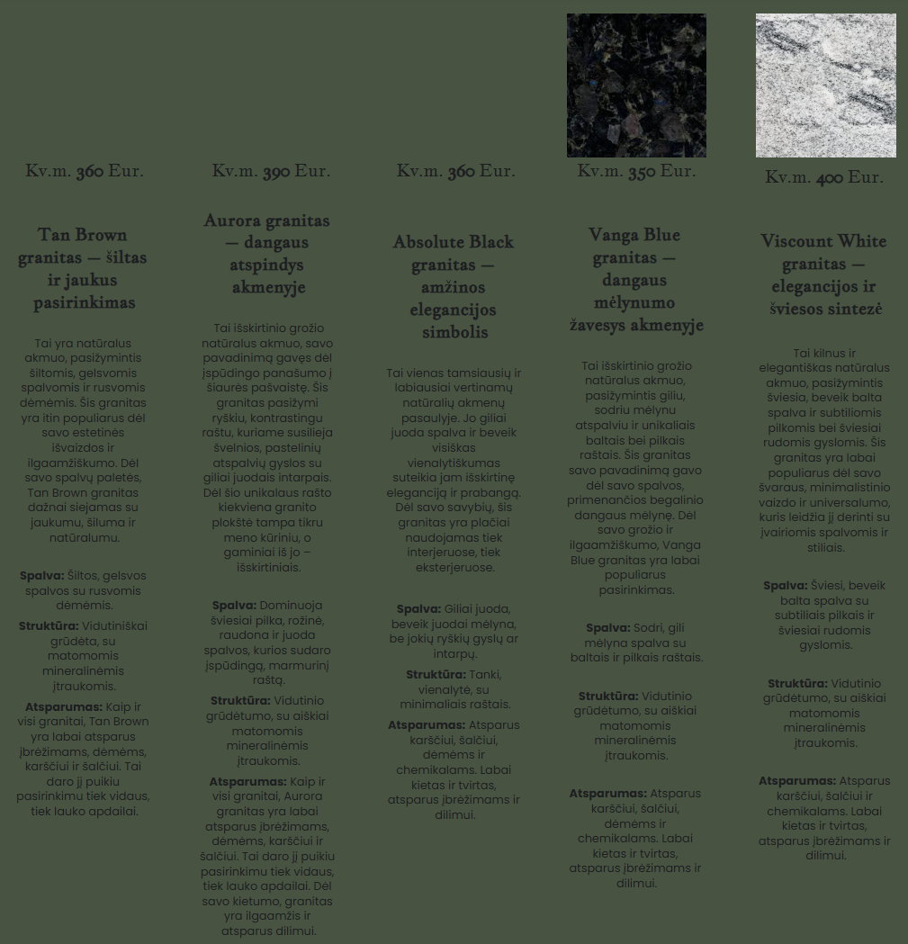 Granito asortimentas 4